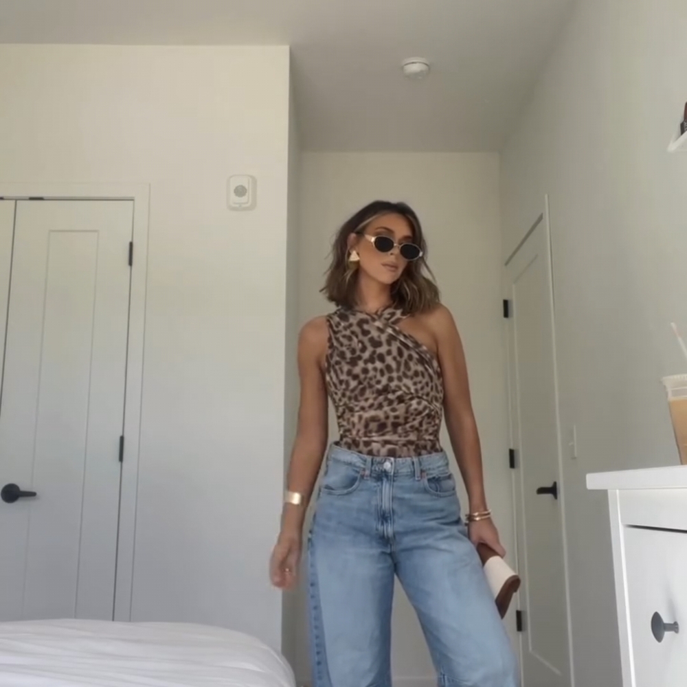 Zara Leopard Print Top